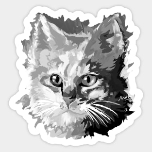 Black and white cat Sticker